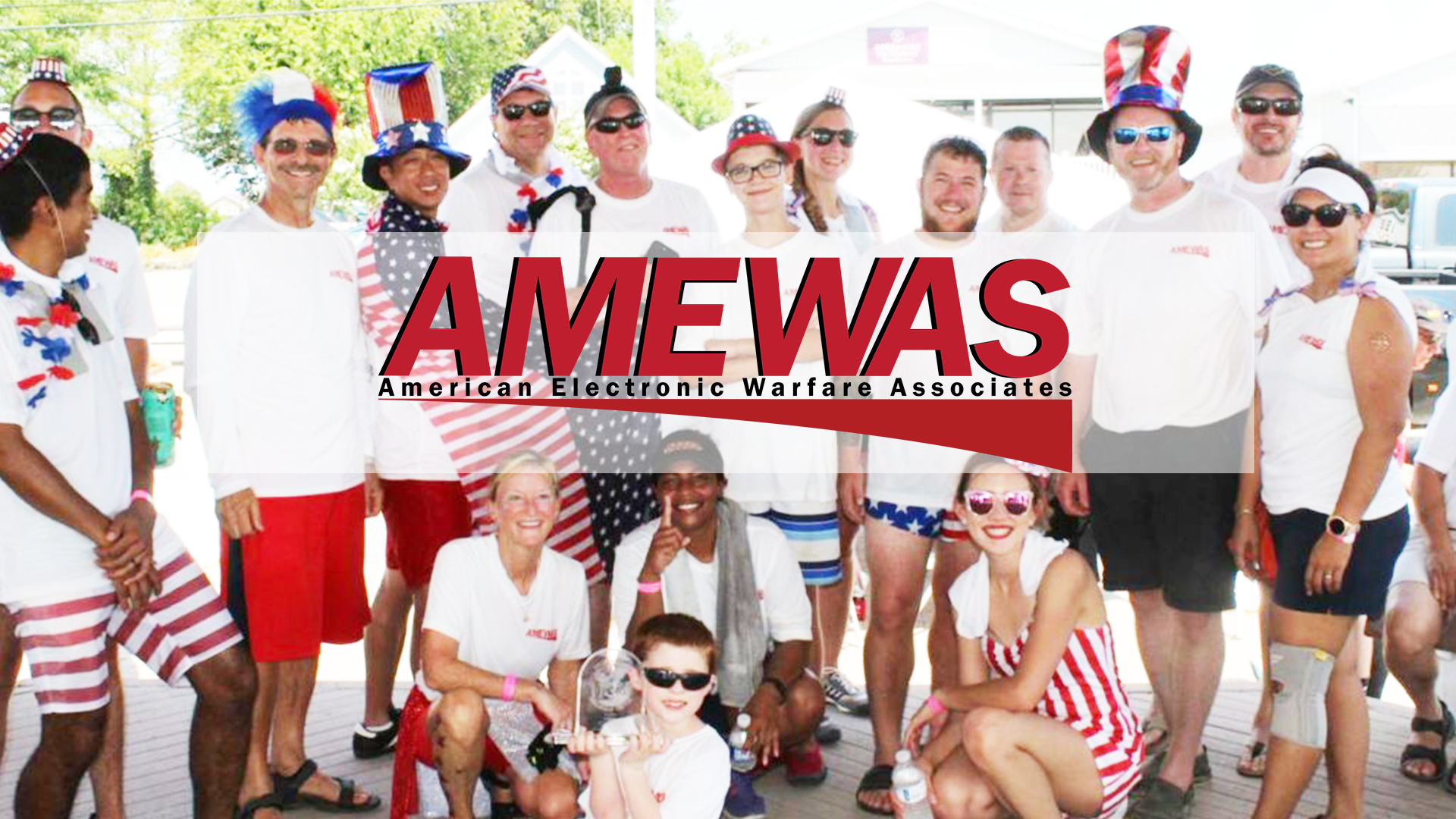 AMEWAS team in red white and blue